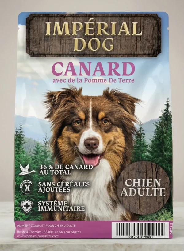 Chien adulte m/g race — Super Premium Canard