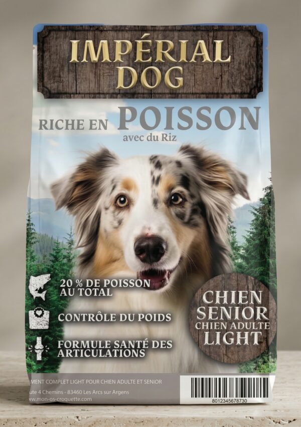 Chien senior — Super Premium Light Poisson
